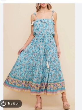 Saints & Hearts  Floral Maxi Dress | Boho Cottagecore L 164